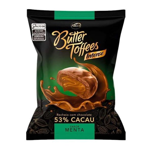 Bala Butter Toffes Menta 53% Cacau 500g Caixa/c 15